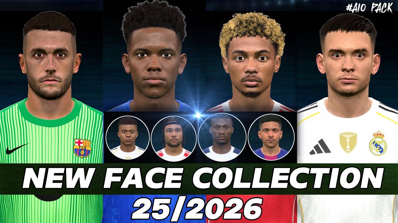 PES 2017 NEW FACE COLLECTION 2025 🔥 | Realistic Faces Update...!