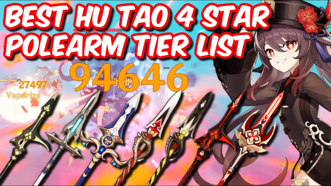 BEST HU TAO 4 STAR WEAPON TIER LIST [Damage Showcase & Gameplay] | Genshin Impact