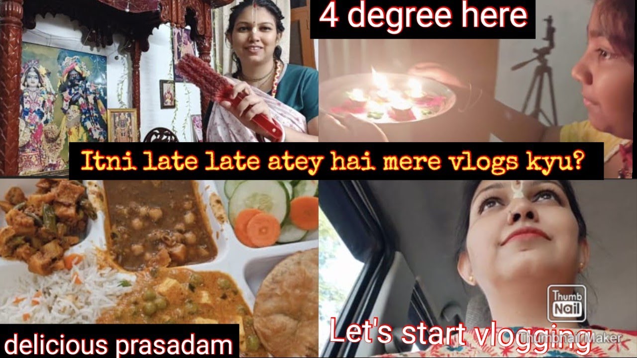 Itni late late vlogs kyu are hai??? || Itni thand hai yaha But services karna hai #iskconvlogger 