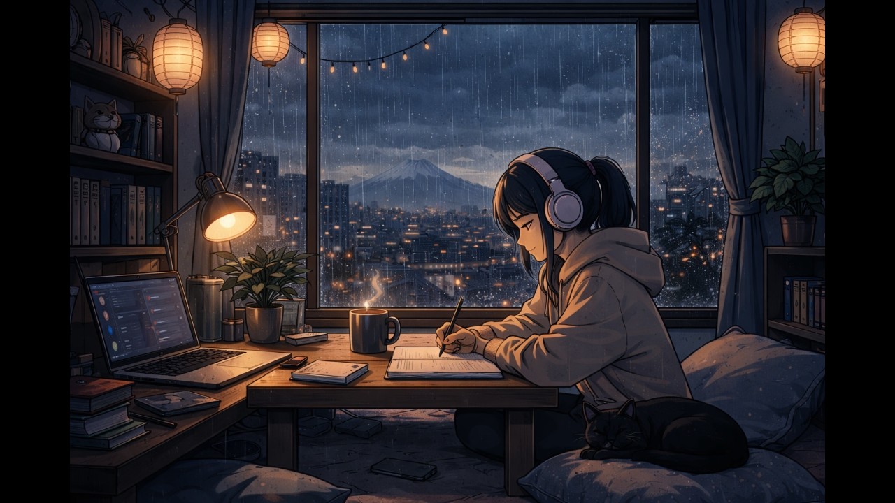 Midnight LoFi 🌃 – Relaxing Hip Hop Beats for Late Night Study