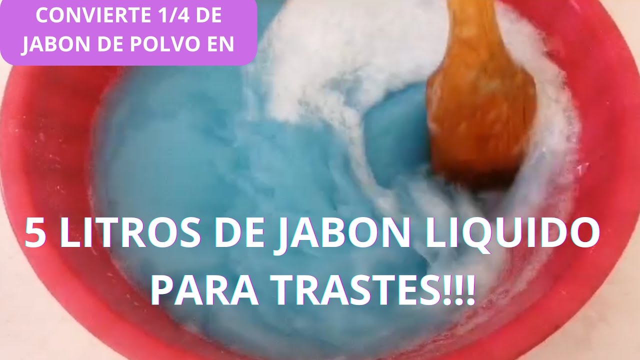 Convierte tu jabón de polvo en jabón liquido para trastes!!! MARAVILLOSO