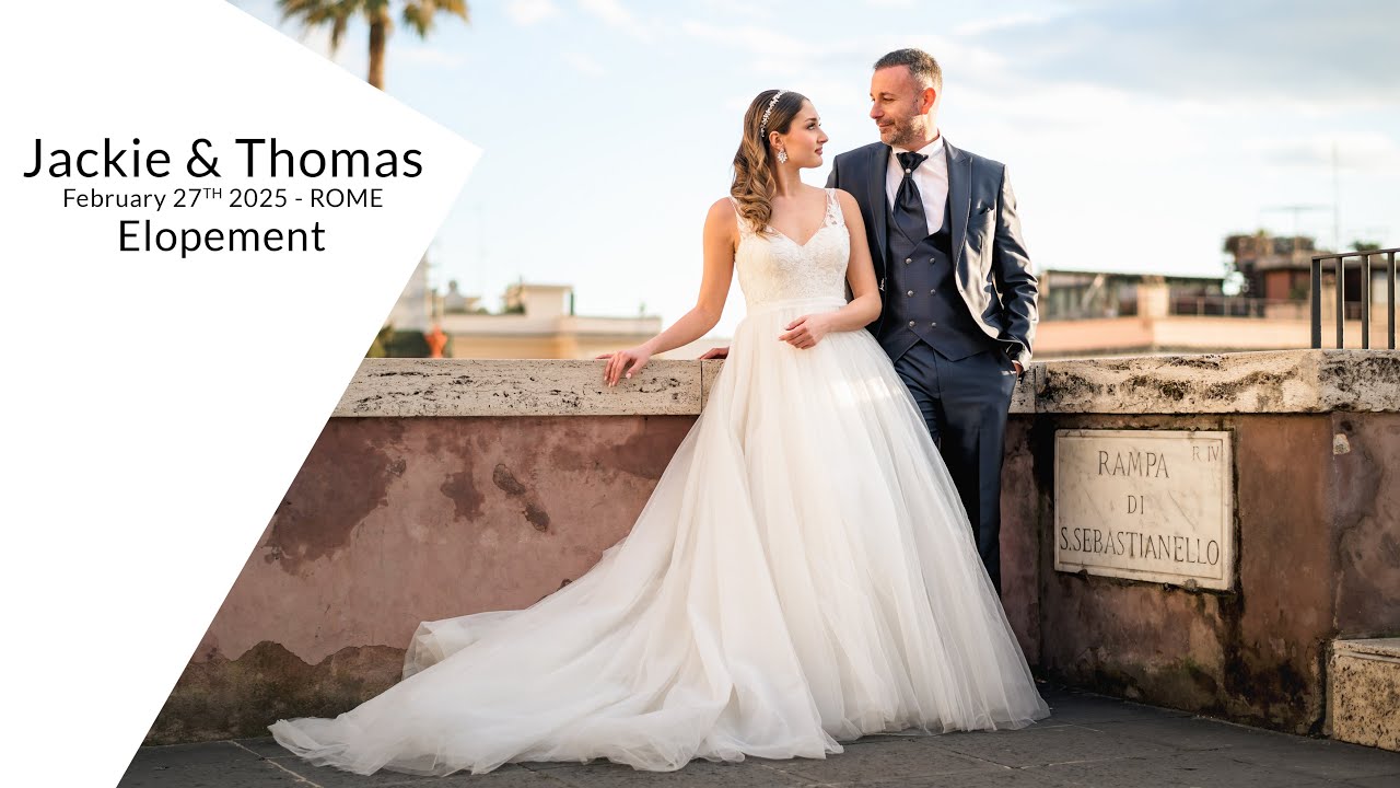 Jackie & Thomas elopement in Rome 27 02 2025