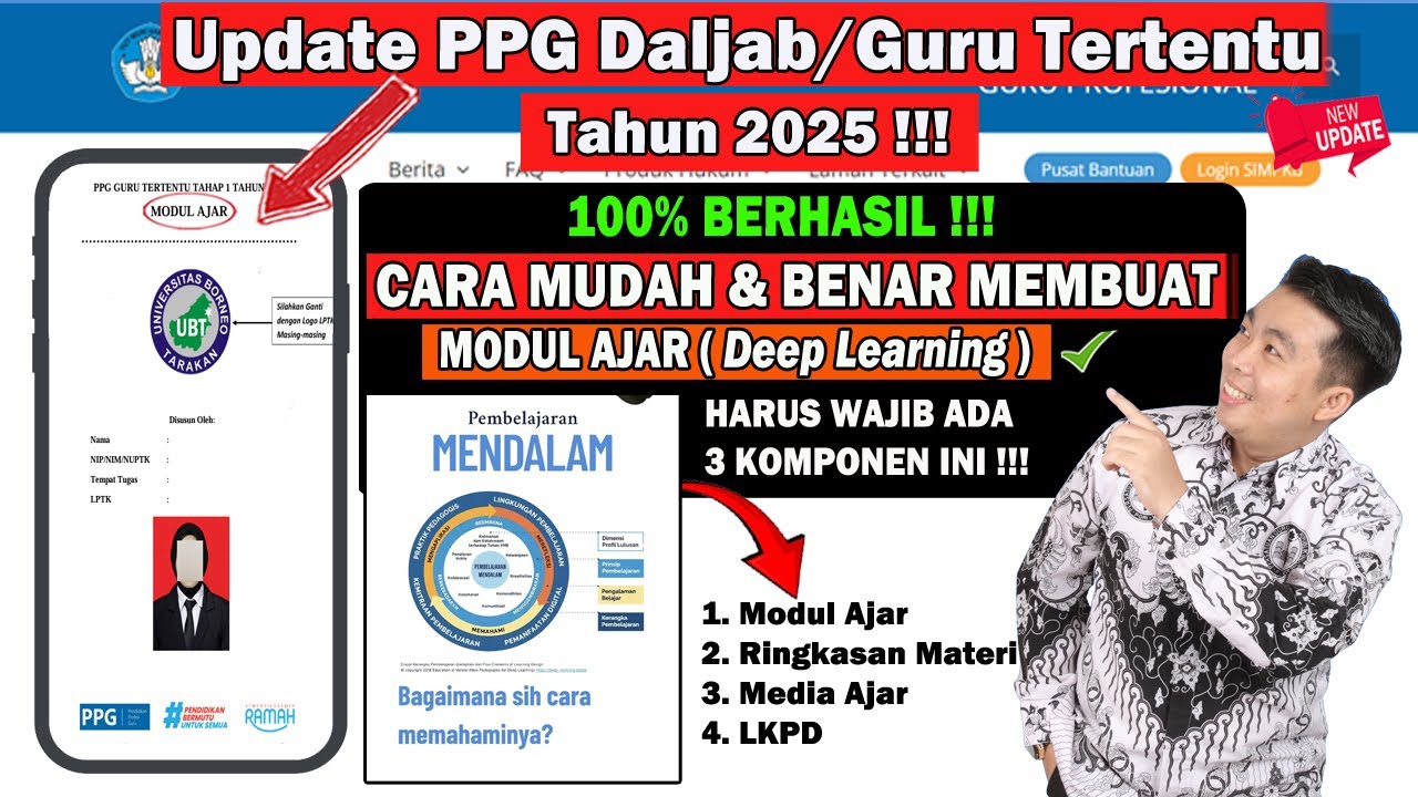 PPG 2025 !!! CARA MUDAH DAN BENAR MEMBUAT MODUL AJAR UKIN (DEEP LEARNING) !!! 100% BERHASIL !!!