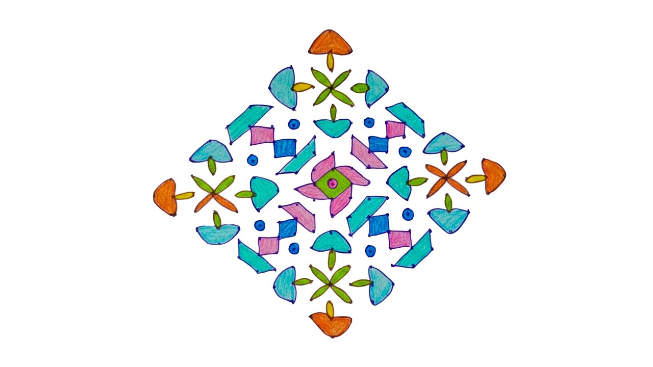 Day 60  (19x1) Kolam #kolamtutorial  #2026 #pongalkolam   #margalikolam