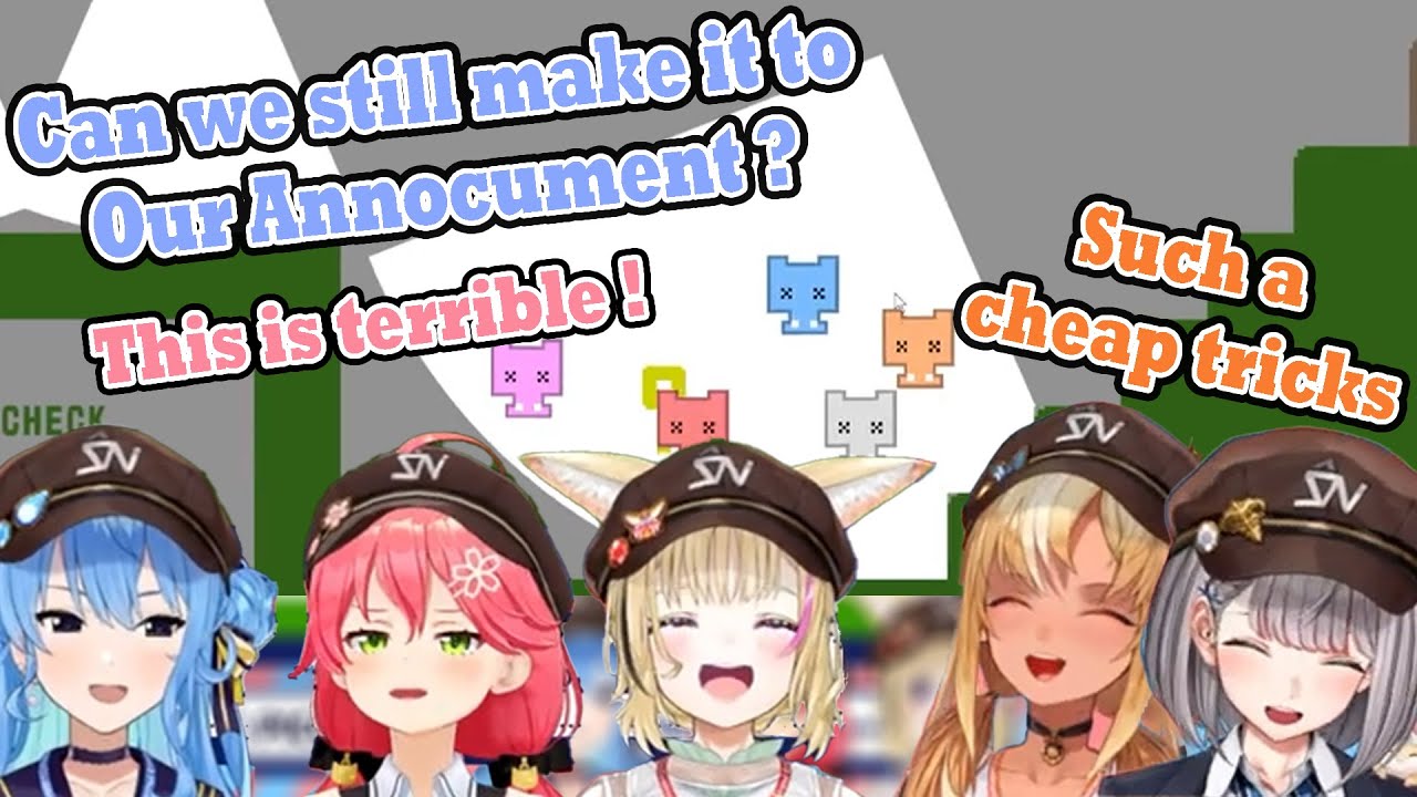 Pico Park 2 really put Miko and Shiraken members into a test 【Miko/ Suisei/ Polka/ Noel / Flare】