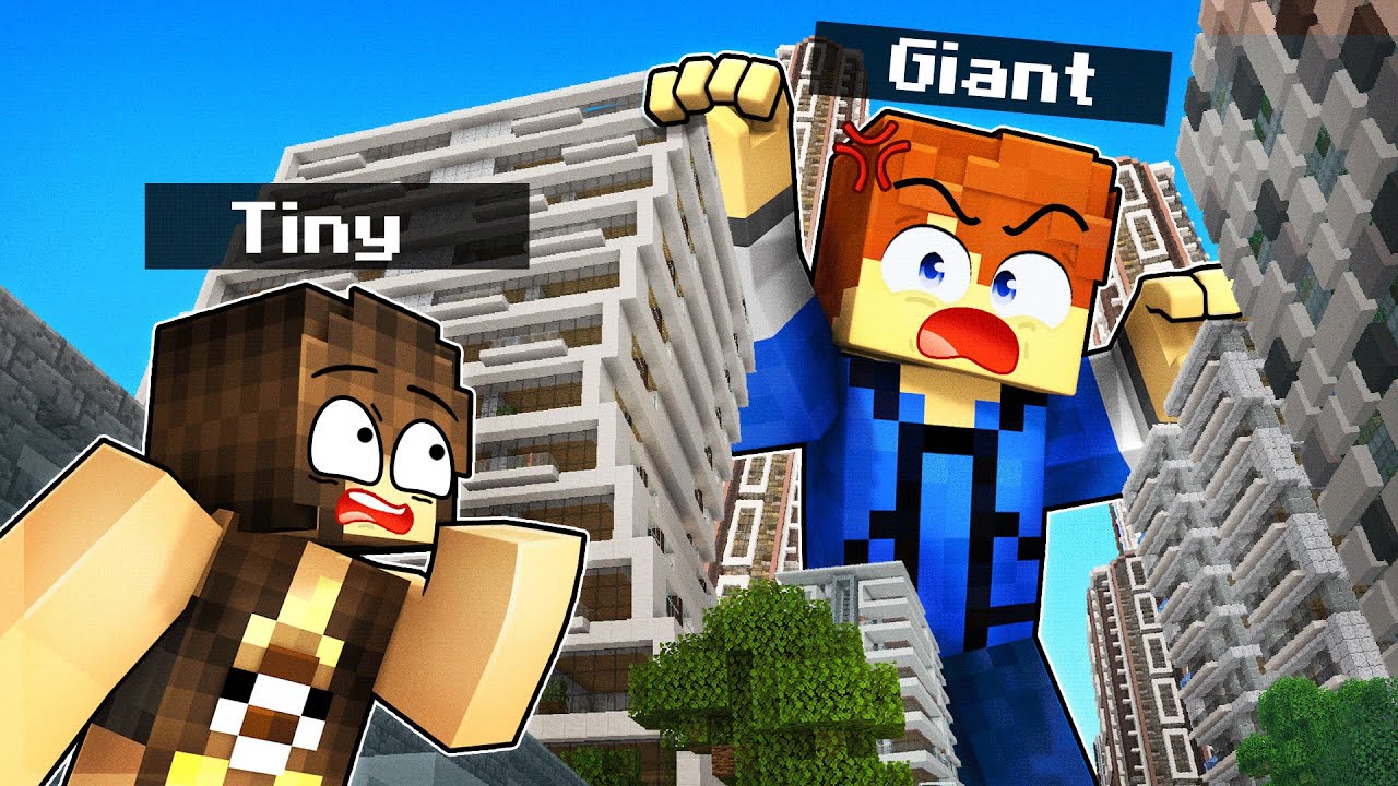 TINY vs GIANT Hide and Seek in Minecraft! - (Minecraft Movie)