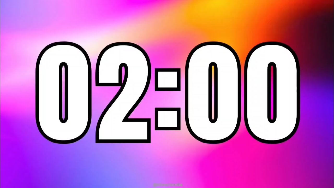 2 Minute Countdown Timer | Neon Flow ⚡