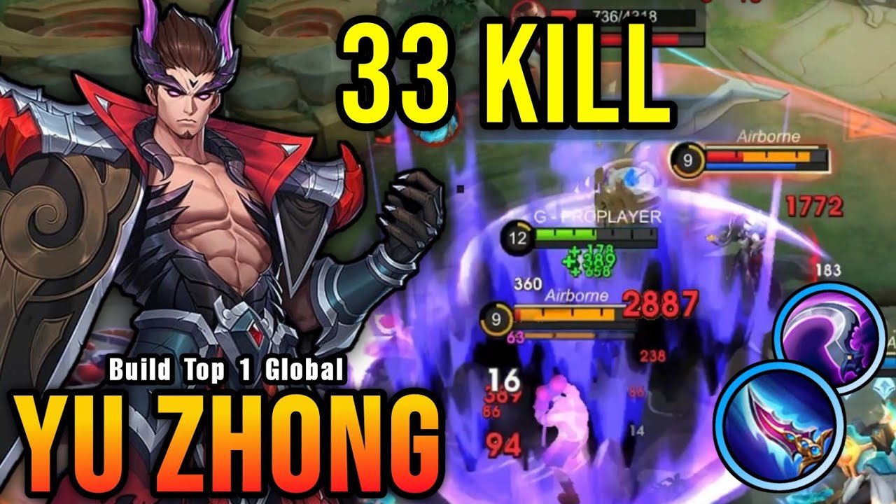 Almost SAVAGE!! Yu Zhong Beast Mode Insane 33 Kills!! - Build Top 1 Global Yu Zhong ~ MLBB