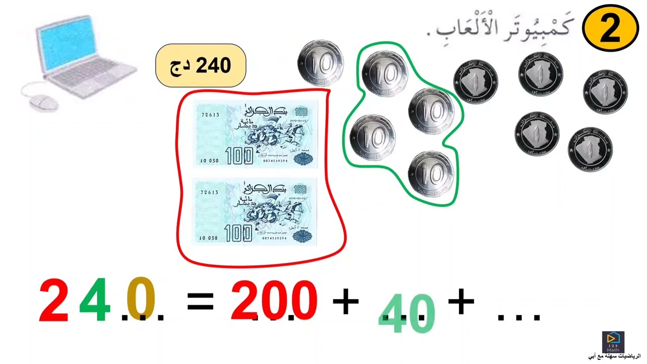 متتالية الأعداد إلى 999 (1) درس سنة 2