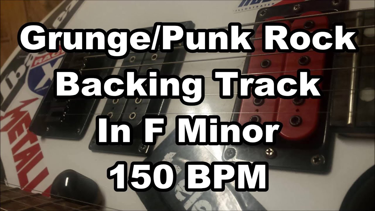 Grunge Punk Rock Backing Track In F Minor 150 BPM