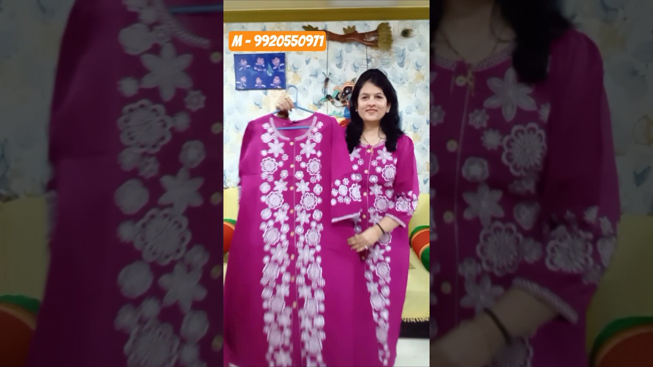 cotton kurti with embroidery and pocket @thewowclothing    