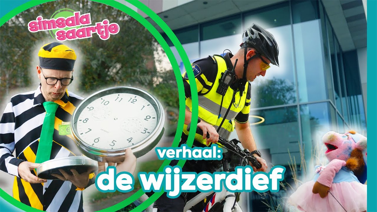DE WIJZERDIEF  ⏰←↑→↓ | SIMSALA SAARTJE 🐽 | Educatieve kleutertelevisie | Klok kijken