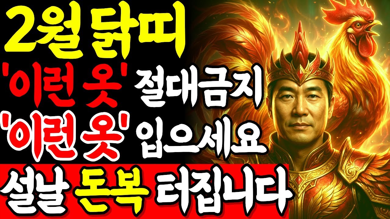 2026년 닭띠 운세 | 설날 닭띠 '이런' 옷 입으면 큰일납니다! 절대 잊지말고 '이옷' 입으세요! 입자마자 재물운 터집니다 (57·69·81·93년생 필독)