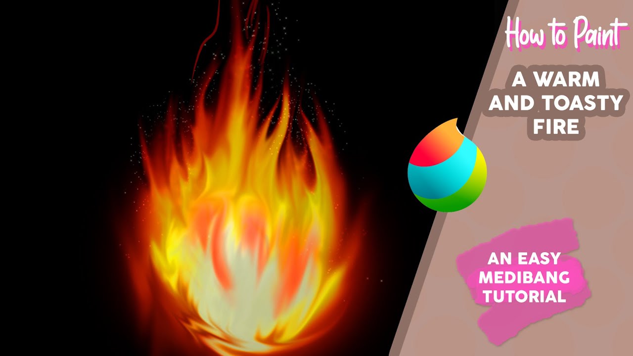 How to paint Fire in Medibang Paint Pro fire alpaca
