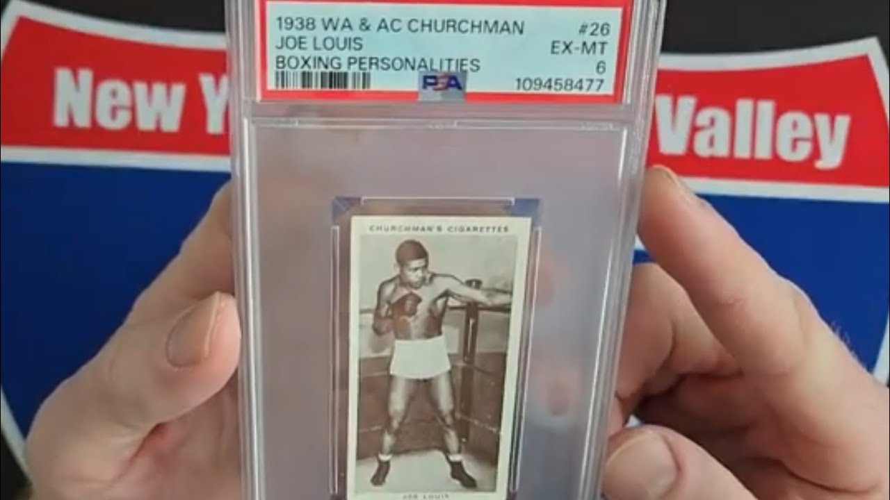 Карточка Джо Луиса 1938 года, выпущенная компанией Churchman's, оценка PSA 6, Чемпионат, понедель...