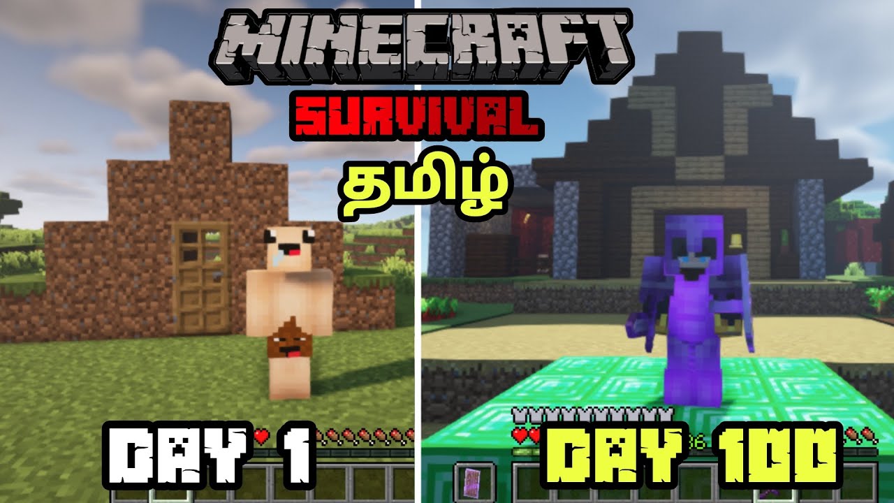 I Survived 100 Days In Minecraft SURVIVAL in tamil | 100 Days in Minecraft | Minecraft Tamil | Tamil