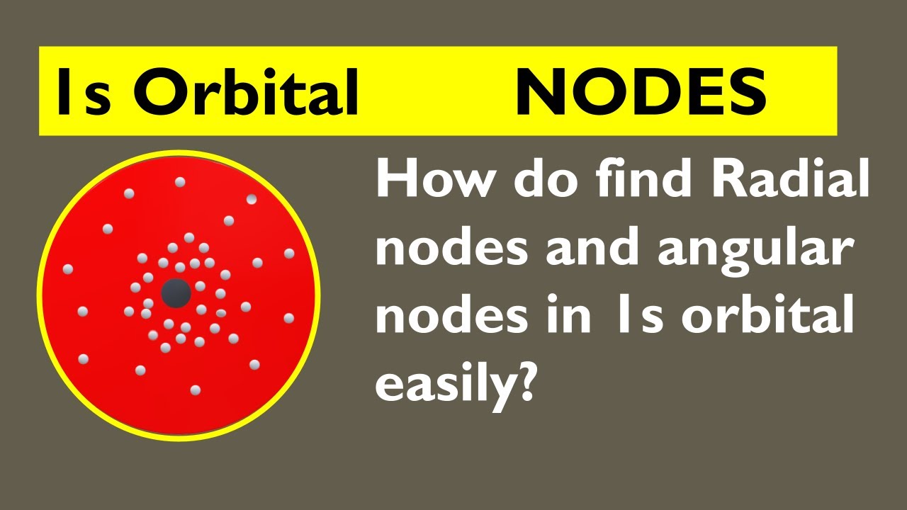 Nodes in 1s orbital || Radial nodes and angular nodes of 1s orbital