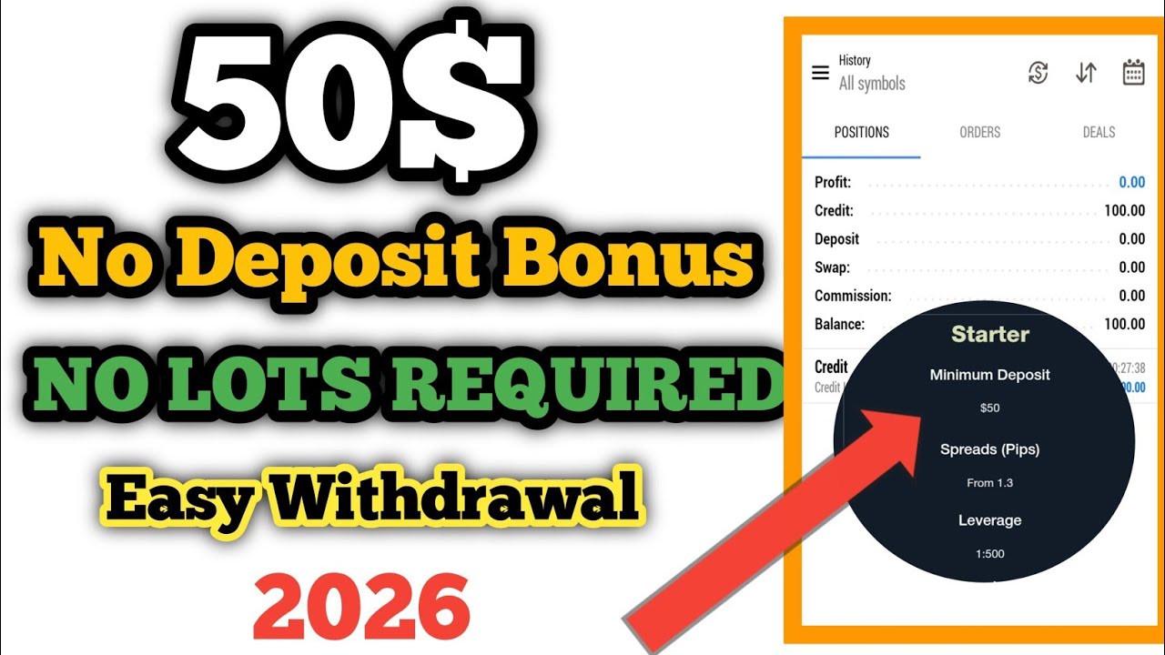 FREE $50 No Deposit Bonus Forex 2026 | Withdraw Profits Without Investment 