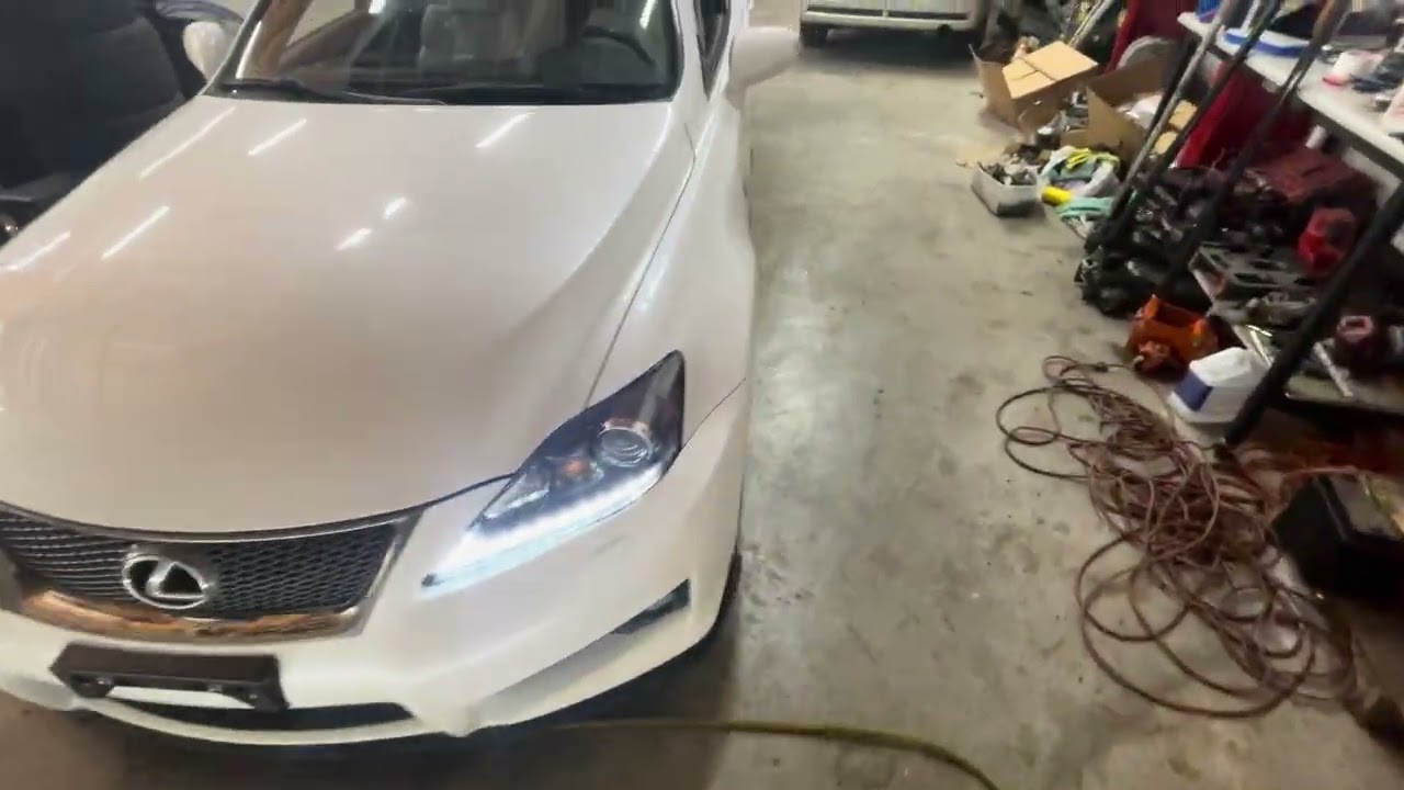 2008 Lexus ISF mods walk around + rev white on white!
