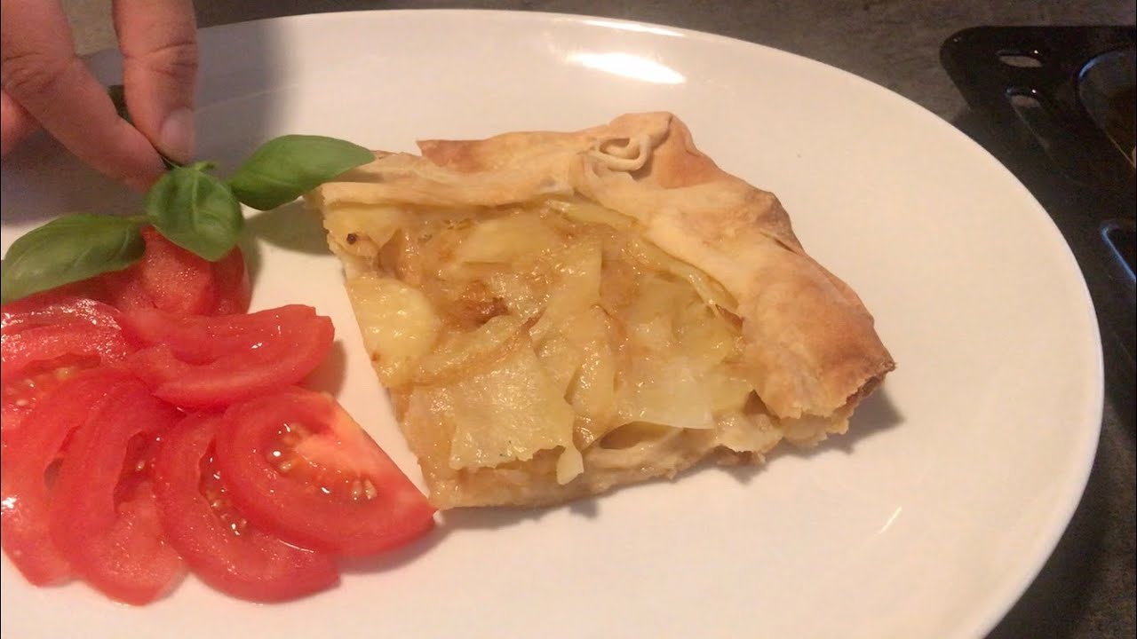 Baciocca ligure ! Torta salata di patate e cipolleفطيرة  بي مكونين فقط البصل و البطاطس 🧅🥔