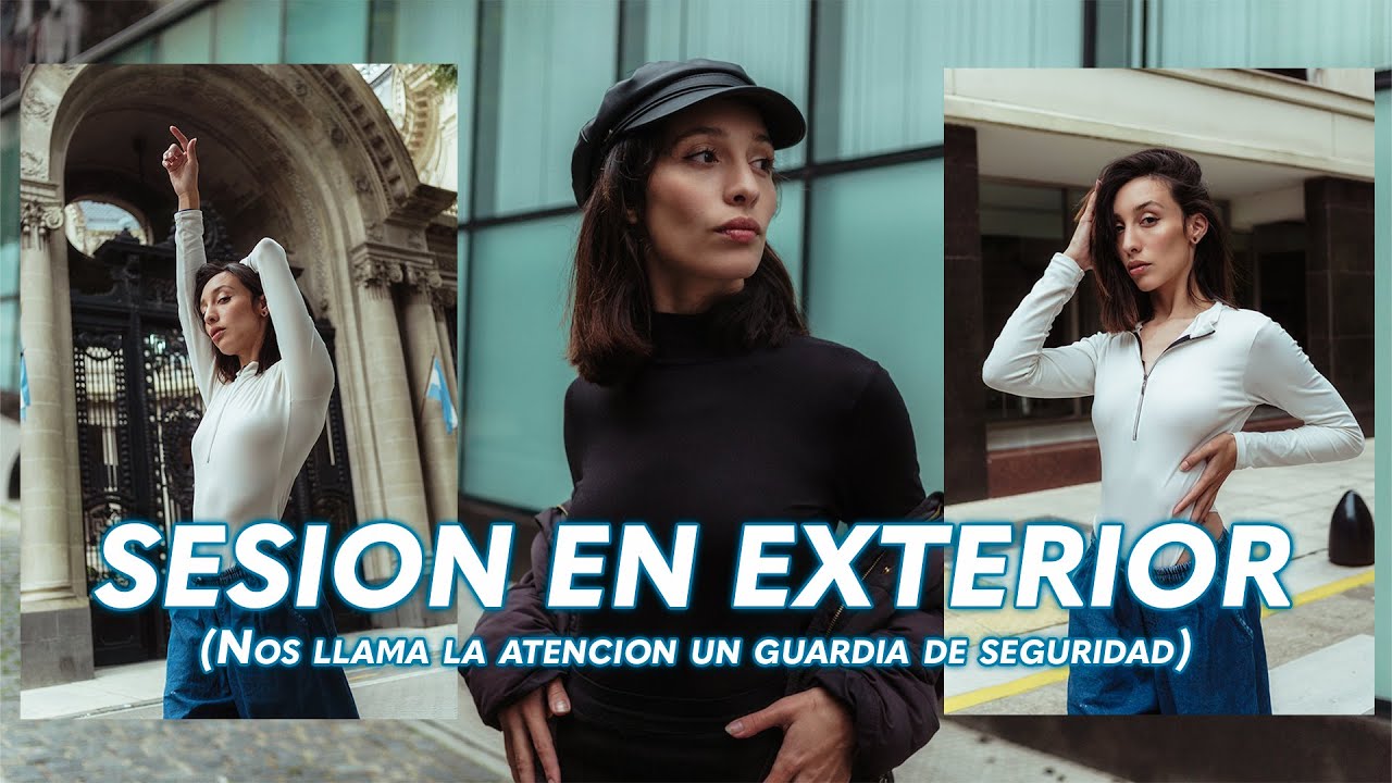 Nos llama la atención un guardia de seguridad - Sesión de fotos en exterior