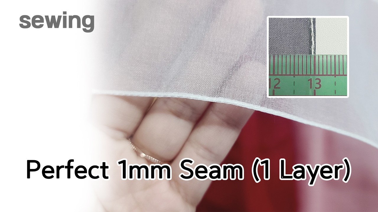 이 영상 하나로 끝! 1mm 한복 깨끼바느질(곱솔) 한겹박기｜Perfect Hanbok Ggye-kki Stitch (Single Seam) by Sewing Machine