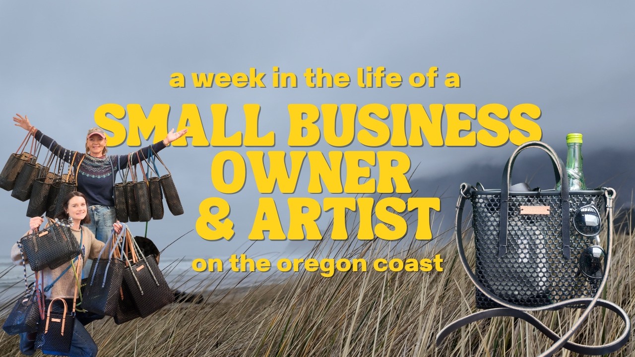 Turning Oyster Nets & Climbing Rope into Bags | 1 Week of Upcycling with My Mom