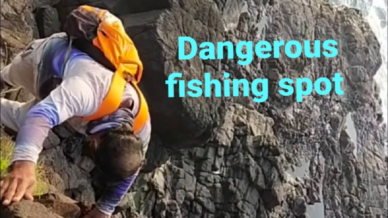#Dangerous #fishing #spot #konkan fishing maharashtra, india #mjsportfishingteachnique