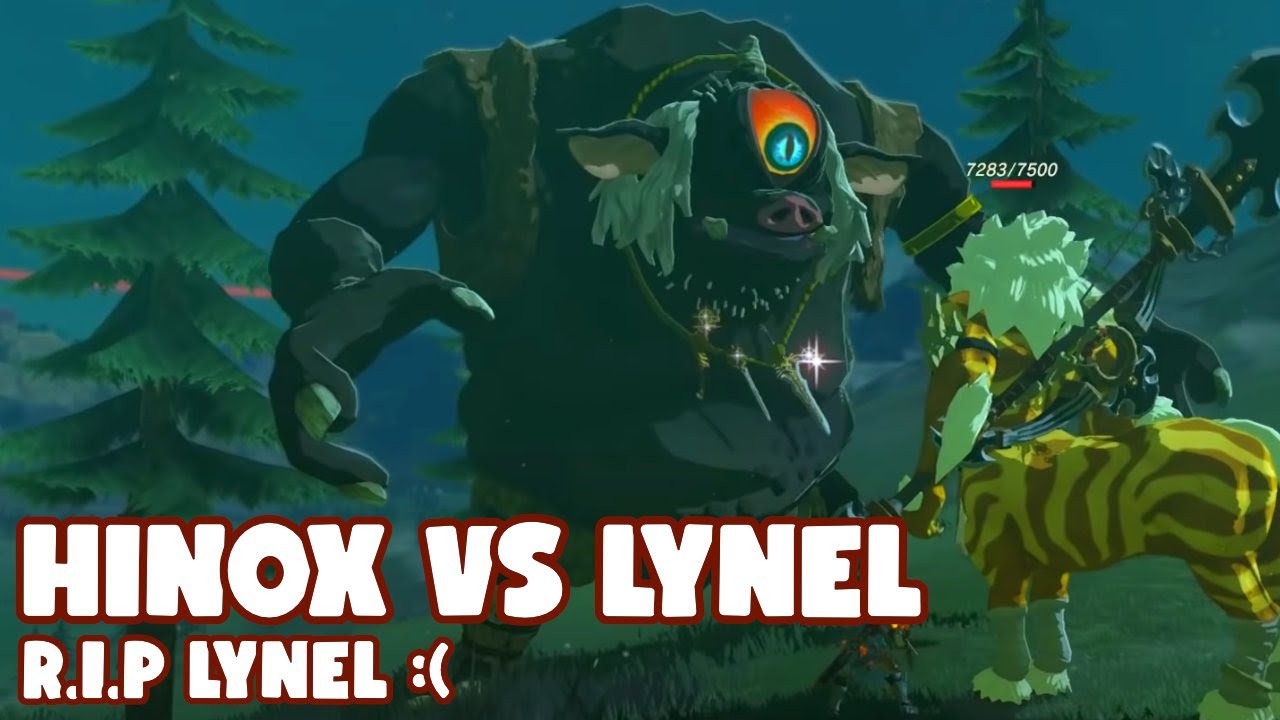 Breath of the Wild: Hinox VS Gold Lynel | HINOX KILL GOLD LYNEL | RIP GOLD LYNEL