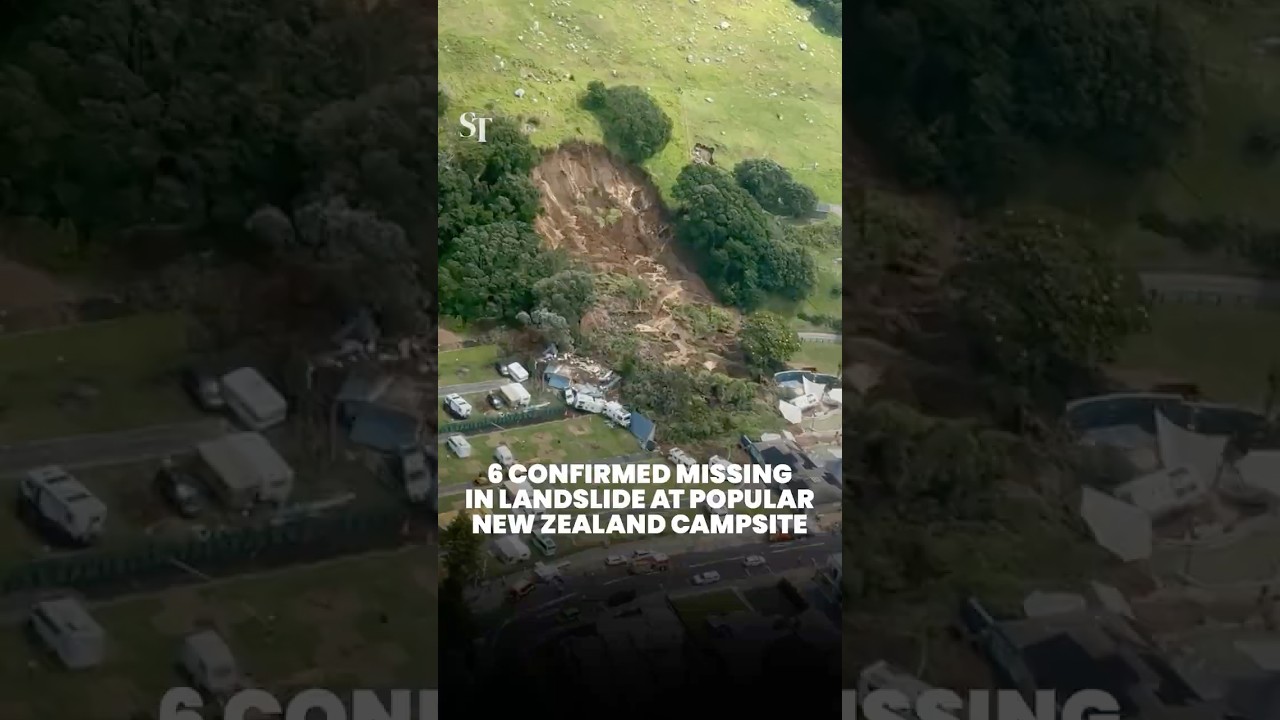 6 confirmed missing in landslide at popular New Zealand campsite