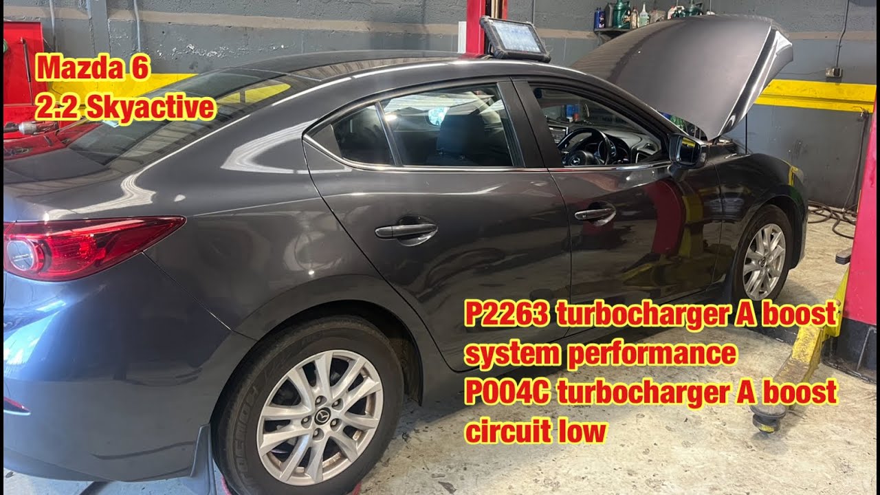 Mazda.P2262 & P2263 turbocharger A boost system performance & P004C turbocharger A boost circuit low