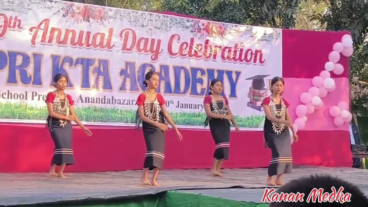 Hojagiri Dance performance by_ Yaprikta Academy_ Class VII group Girls ✨