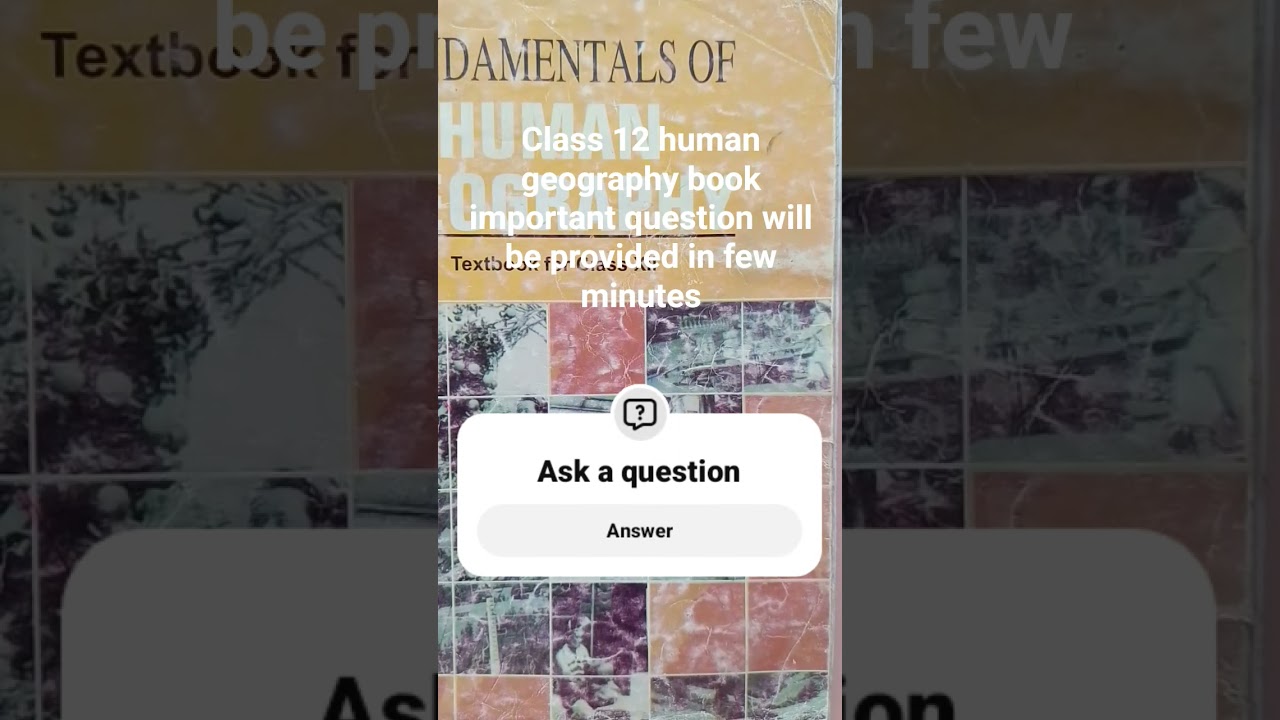 class 12 human geography chapter one important question will be provided in few minutes be ready 👍🏻