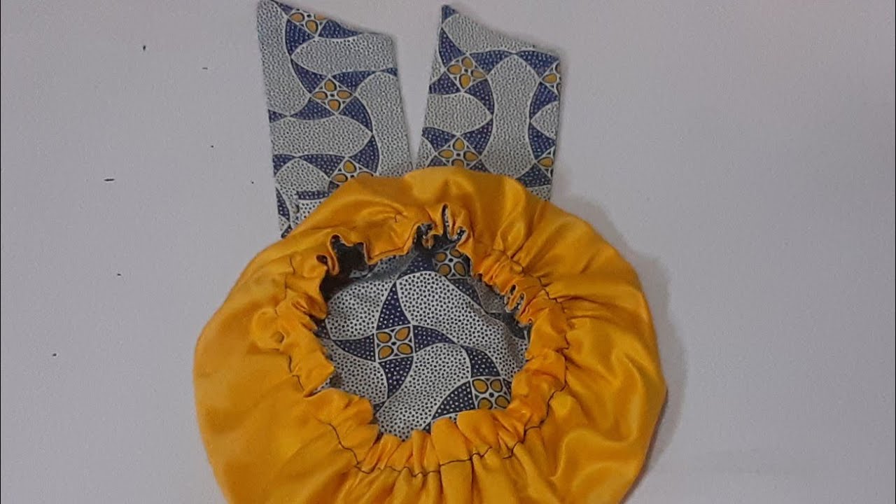 How To Cut And Sew Reversible Bonnet With Head Wrap.