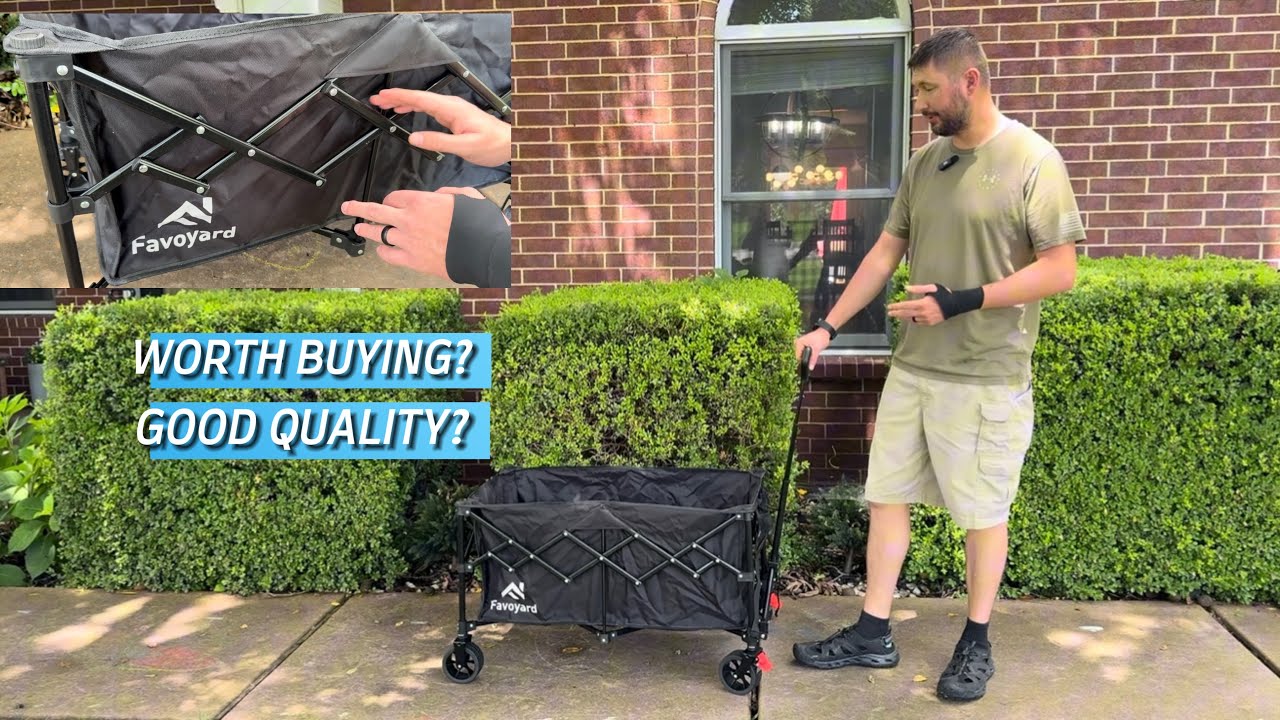 Favoyard Collapsible Wagon Carts Foldable 220L & 360LBS