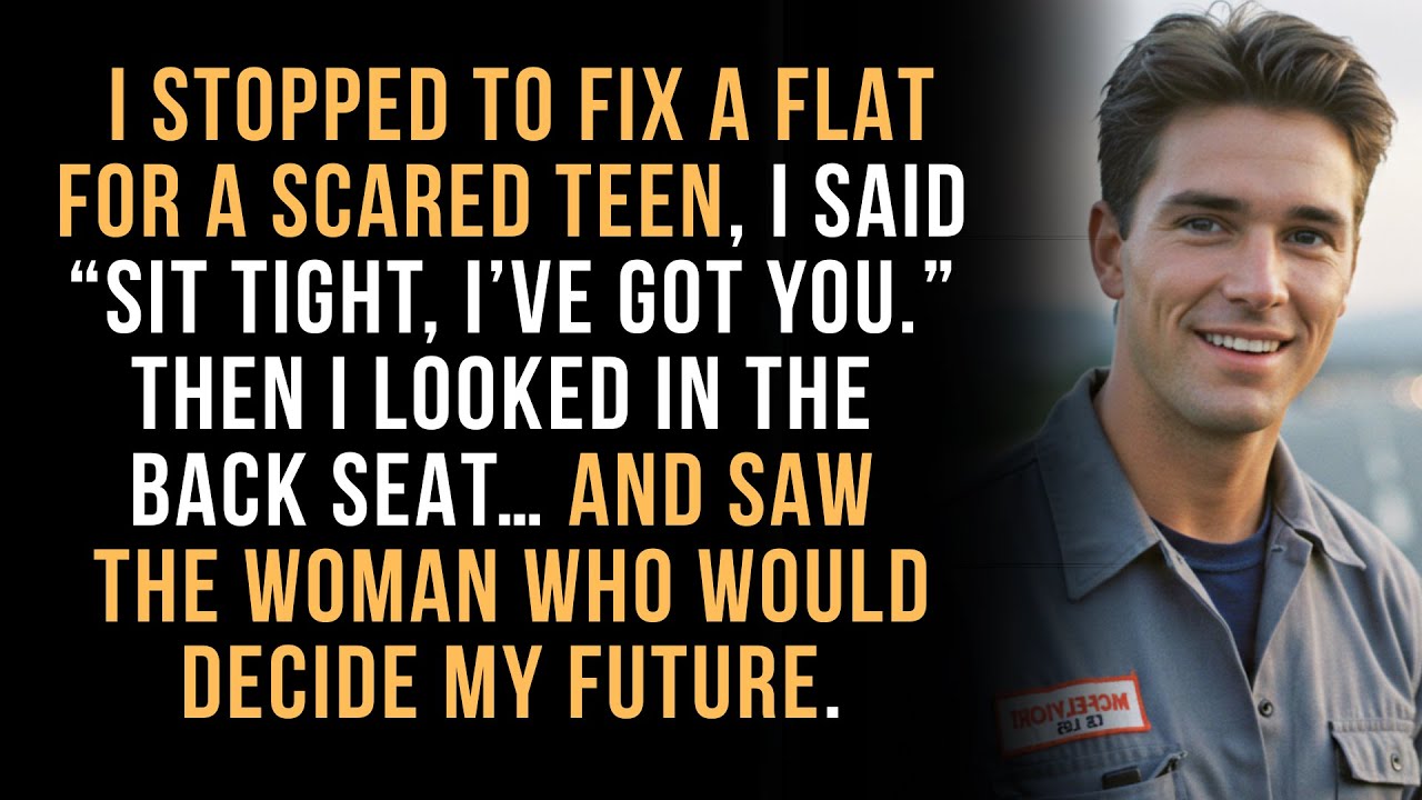 I Stopped to Fix a Flat Tire for a Scared Teen. Then I Saw Who Was Sitting in the Back Seat…