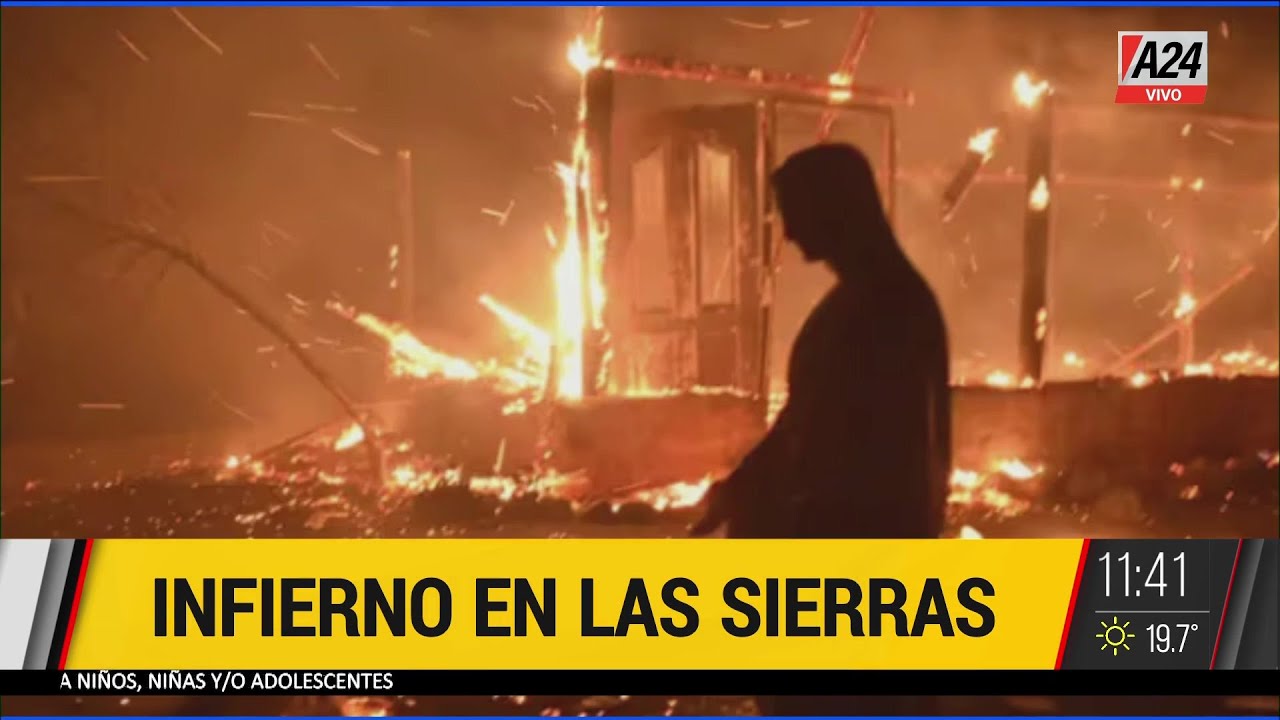 🔥 INFIERNO EN LAS SIERRAS: EVACUADOS, CASAS ARRASADAS Y ANIMALES MUERTOS