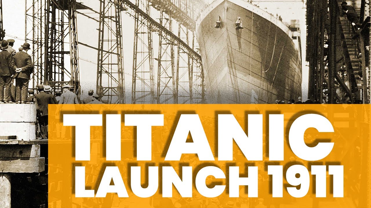 Titanic Launch, Belfast Harbour (1911), final fit-out and leaving Belfast for Southampton (1912).