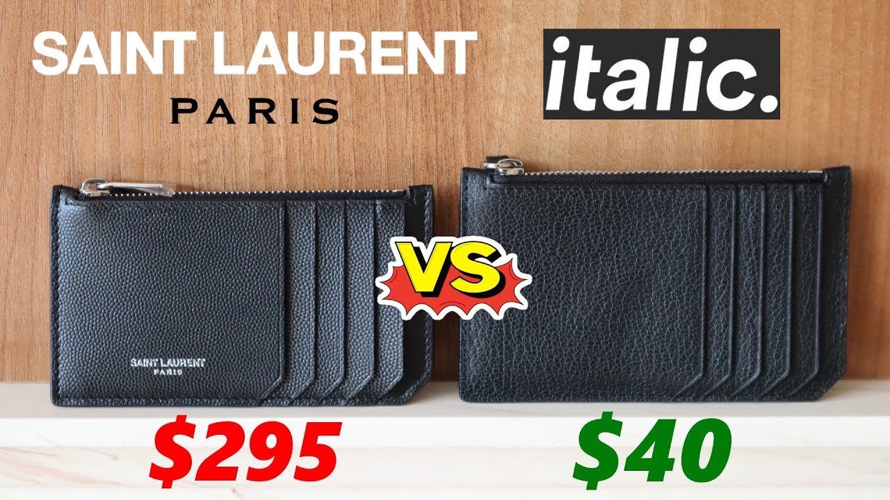 Quality of $300 Saint Laurent Cardholder is the Same as Italic's $40 Card Case? YSL vs Italic