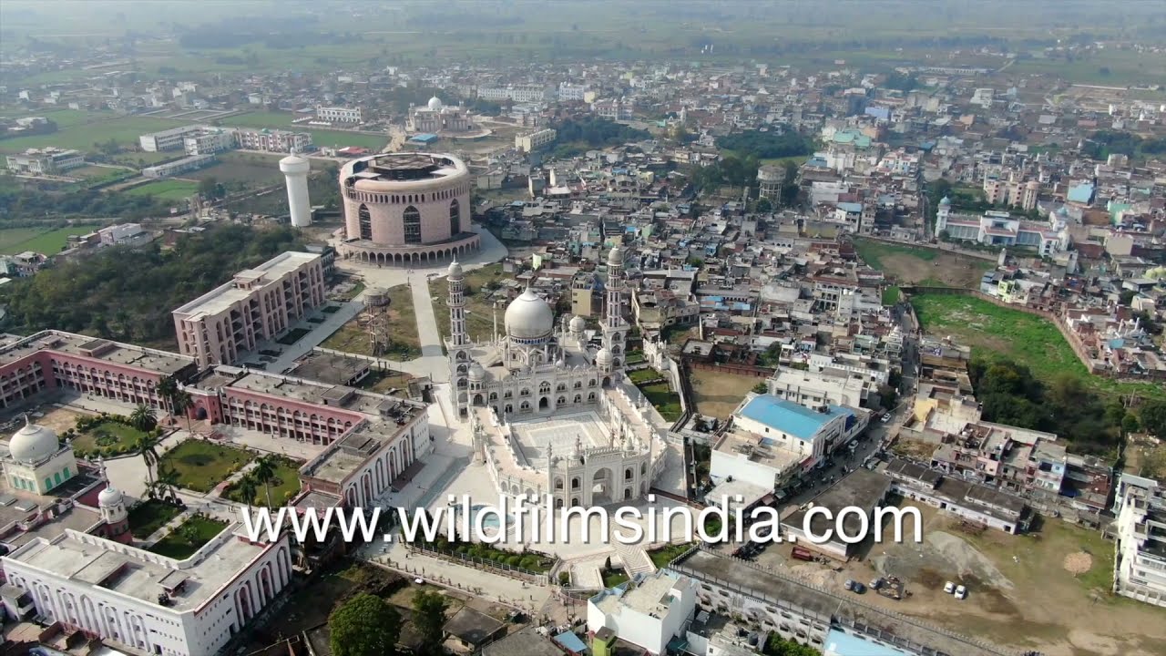 Darul Uloom Deoband Muslim seminary, Uttar Pradesh : rare aerial view of Islamic center of learning