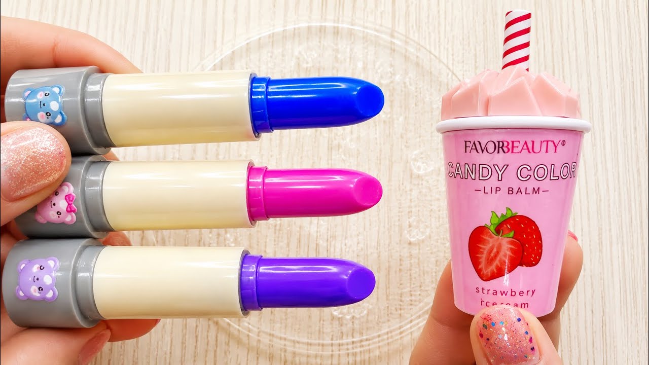 MAKEUP SLIME! Mixing Too Many Lipbalms into Slime! Satisfying Slime Videos