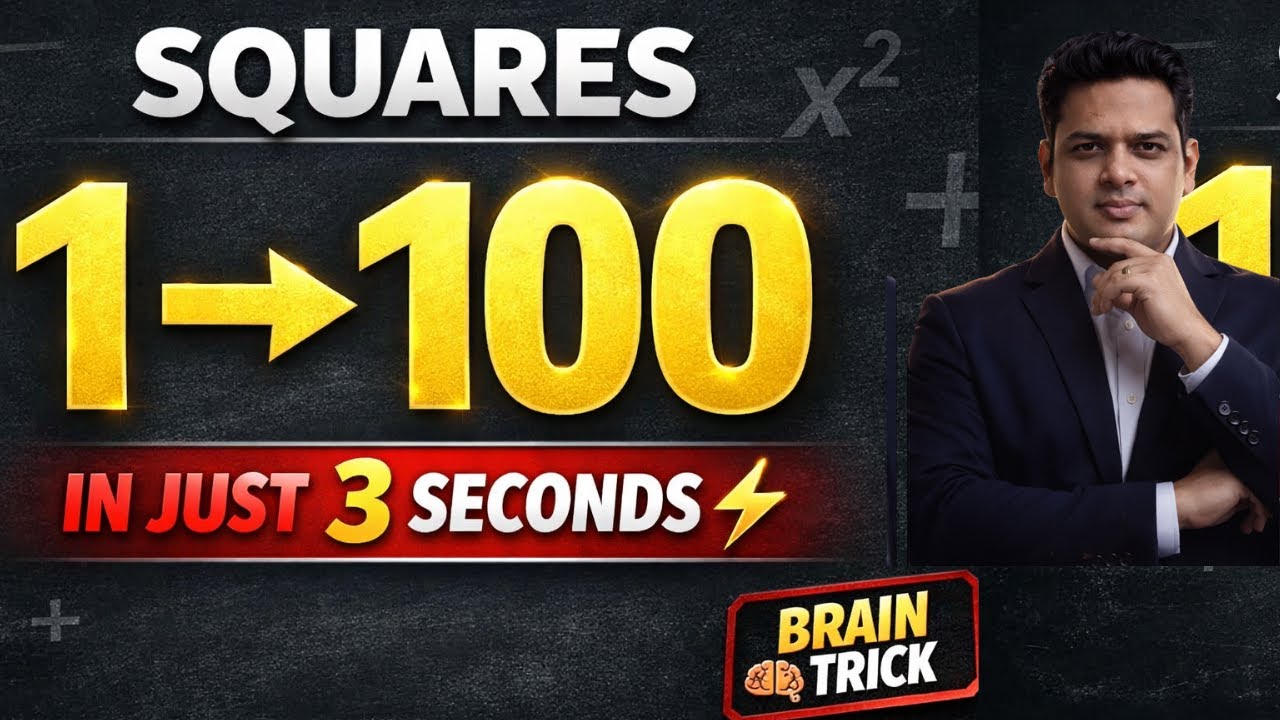 🔥 SQUARES FROM 1 TO 100 IN JUST 3 SECONDS ⚡