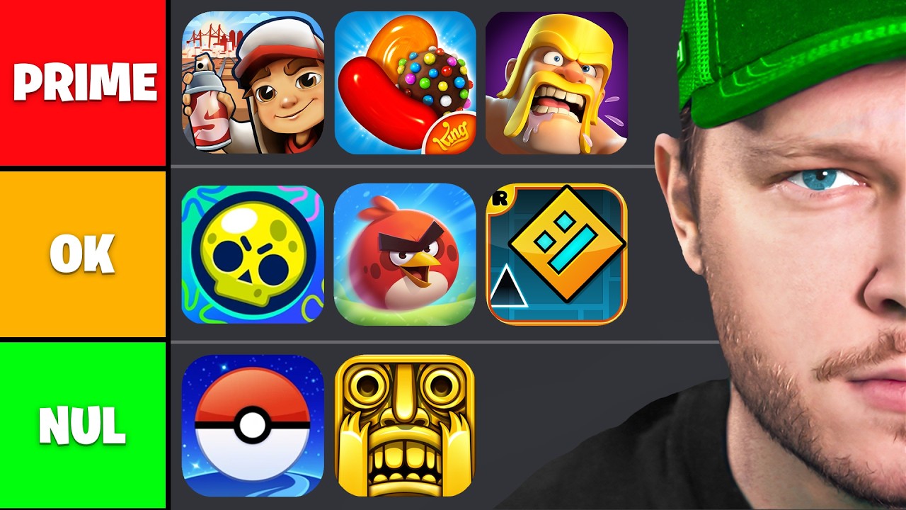 J'ai classé TOUS les jeux mobiles.