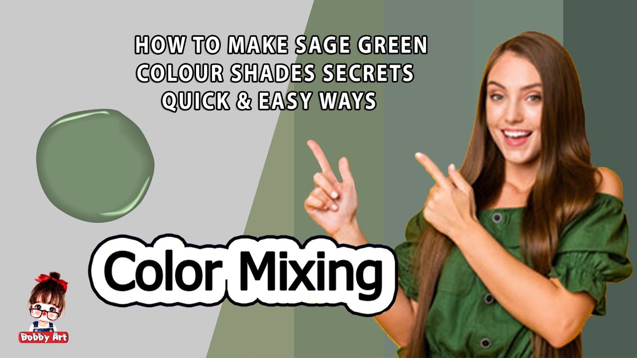Sage Green | How To Make Sage Green Colour shades secrets | Color Mixing - Acrylic & Oil paint
