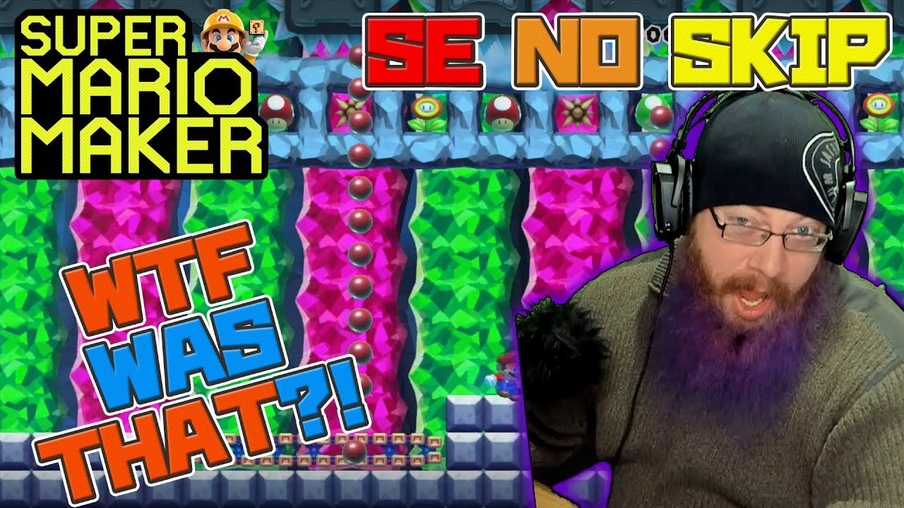 WHAT TF IS THIS?!! - Super Mario Maker - Super Expert No Skip with Oshikorosu