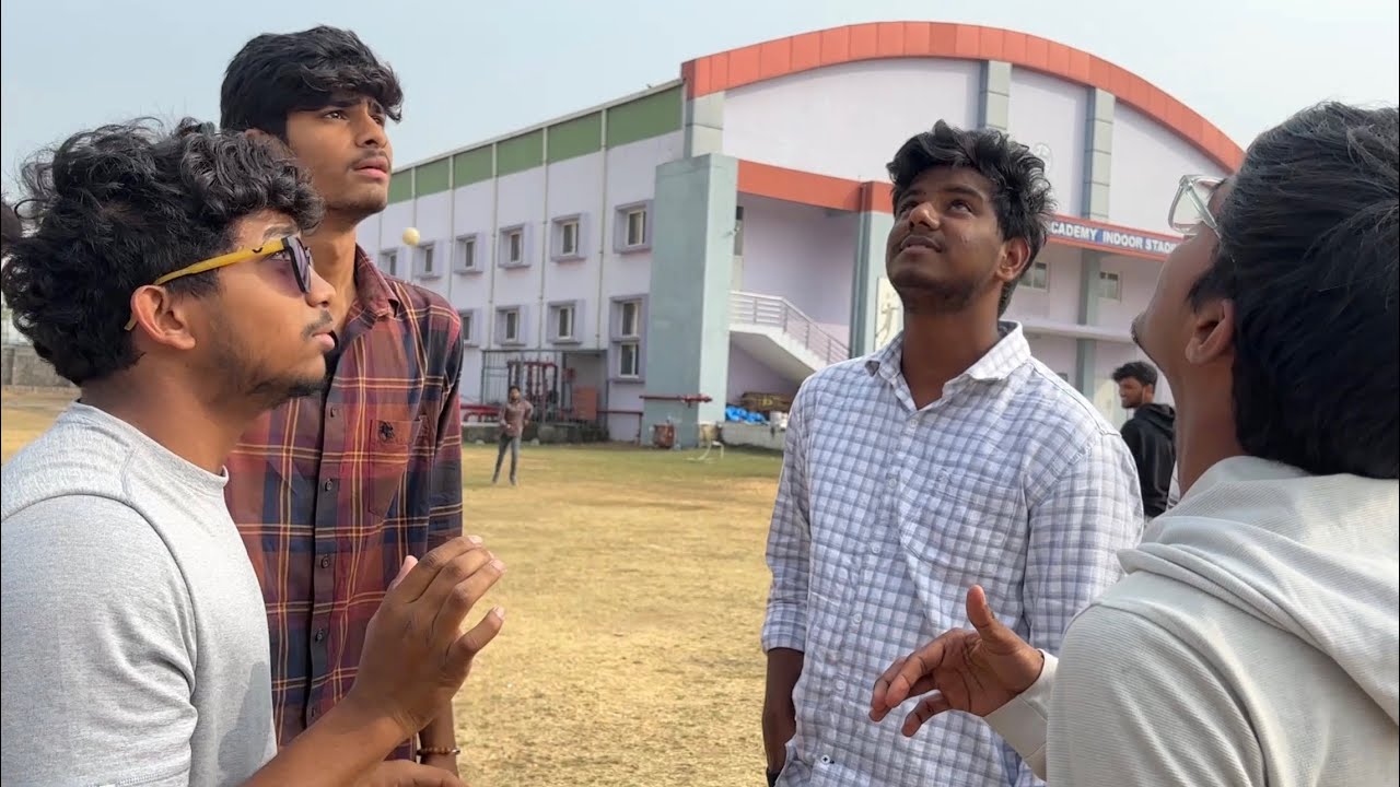 Playing cricket with my friends