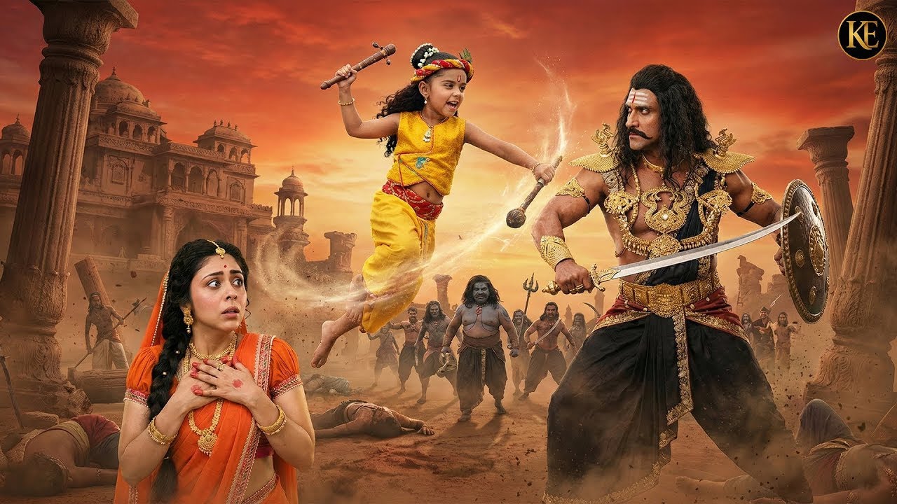 नन्हे कान्हा ने कंस पर किया प्राणघातक हमला | Yशोदा मैया डर गईं || YMKN || यशोमती मैय्या के नंदलाला