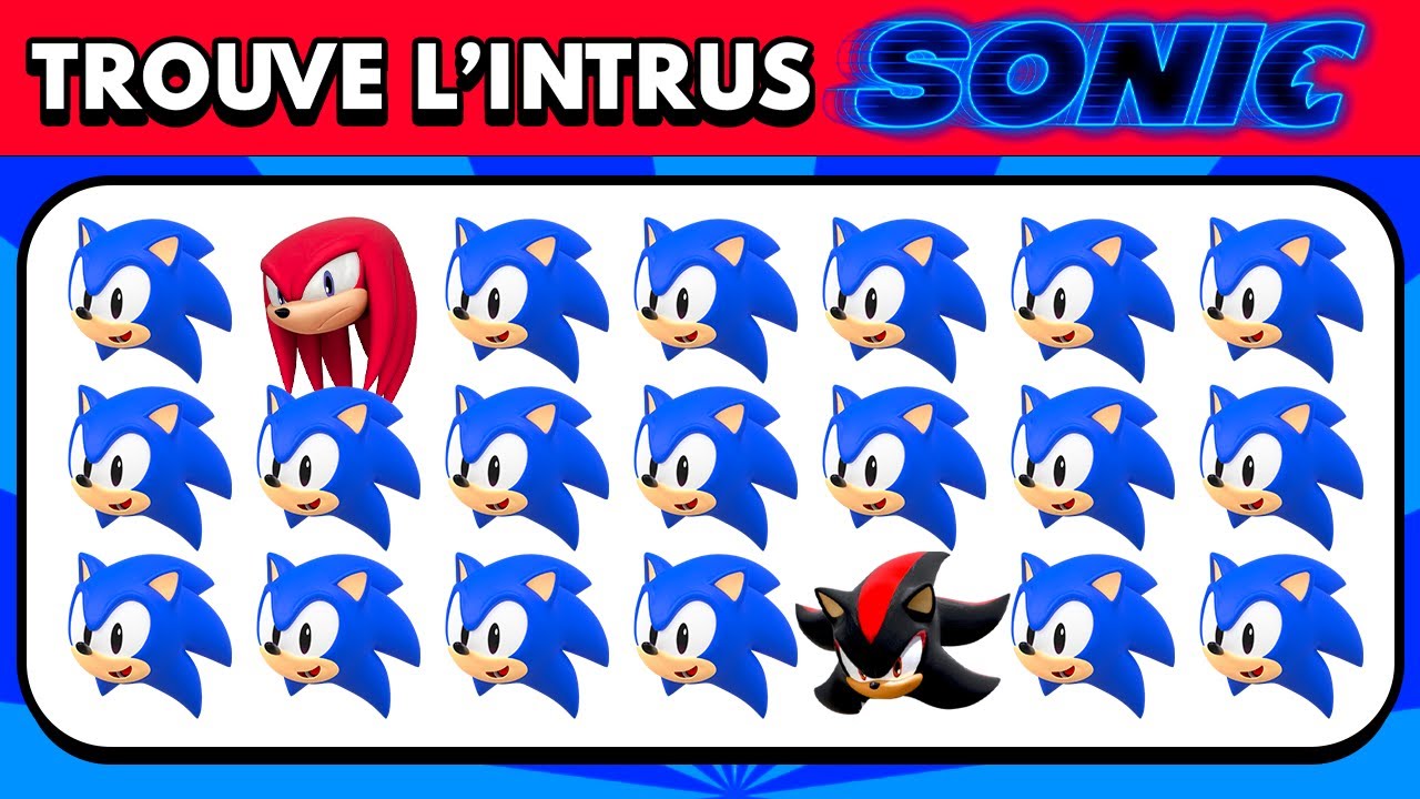 🎮 QUIZ SONIC 🎲 Trouve les DIFFÉRENCES 🦔💨 Débusque l'INTRUS ⚡ Devine le PERSONNAGE 🌟