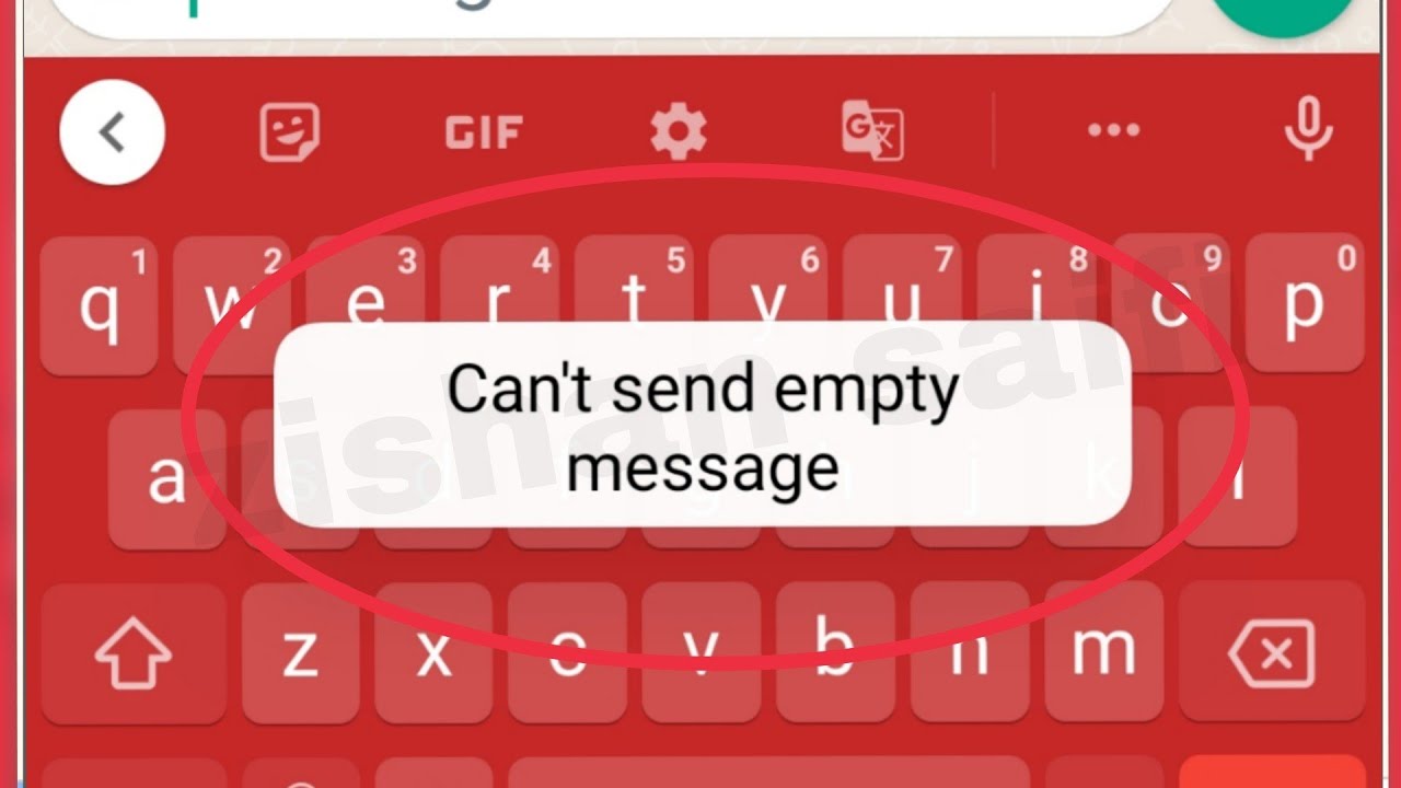 WhatsApp Fix Can't send empty message Problem Solve