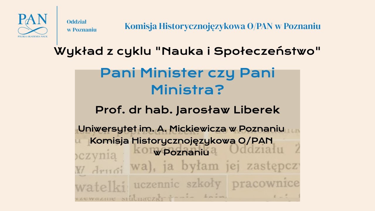 Pani Minister czy Pani Ministra